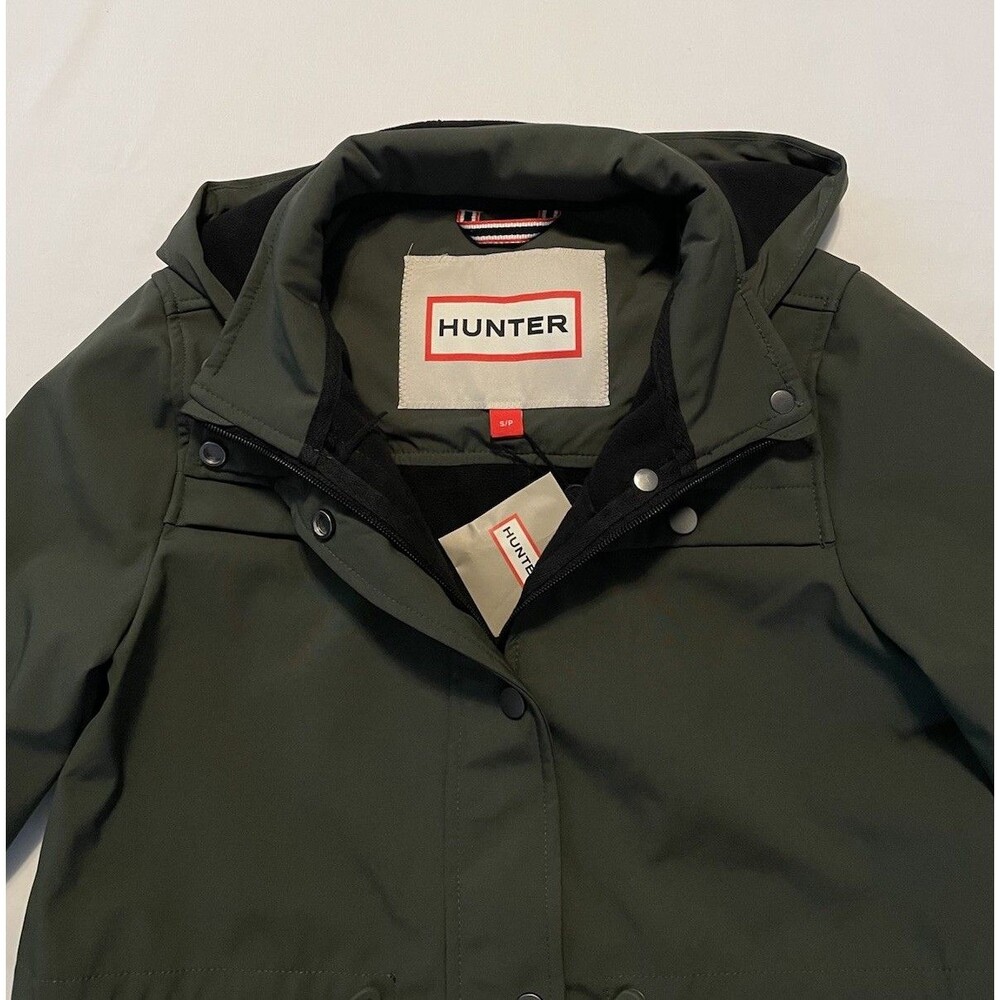 NWT - Hunter Hooded Water Resistant (Kate) Rain Coat Olive Green Sz S ($199.00) - Picture 6 of 16